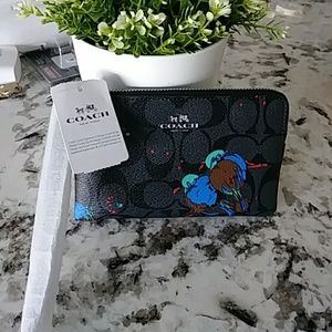 Coach🐦 Bird Print Conner Zip Wristlet